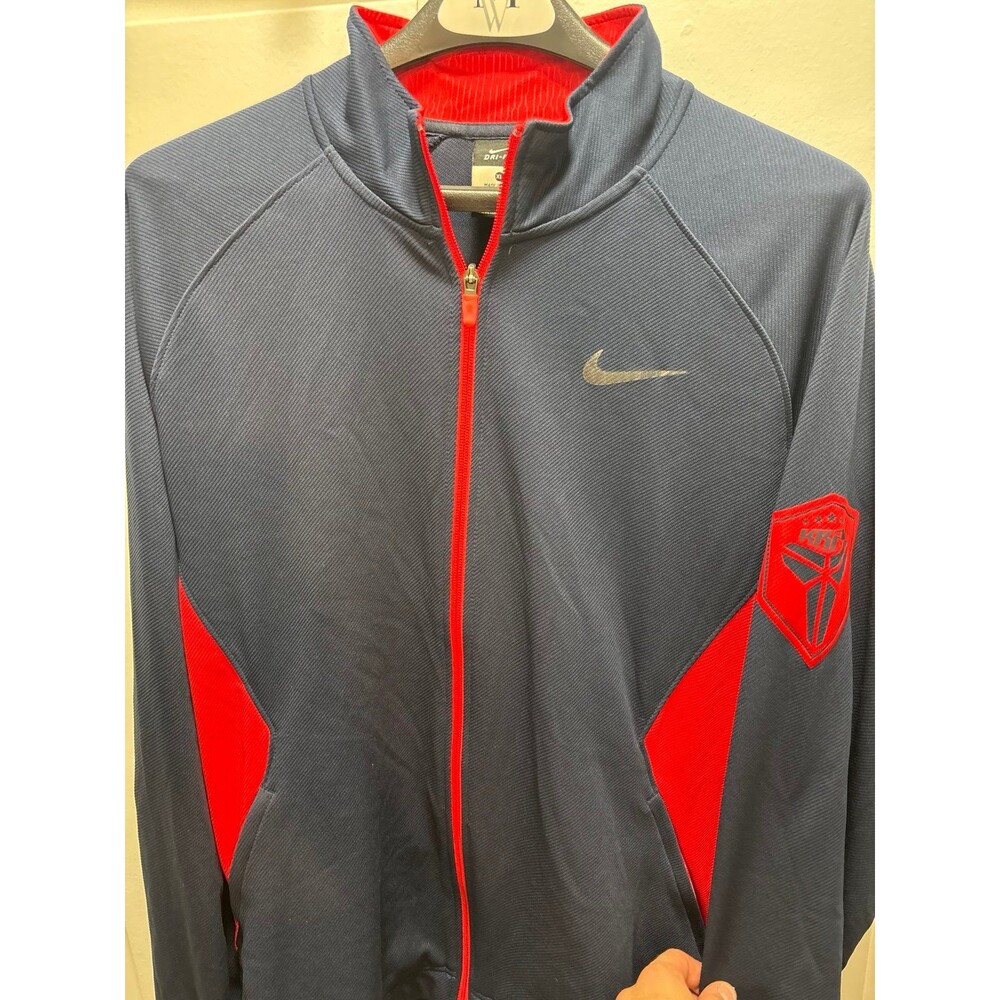 Nike Kobe Bryant USA Olympic Basketball Full Zip Jacket Navy Blue Red Mens XL